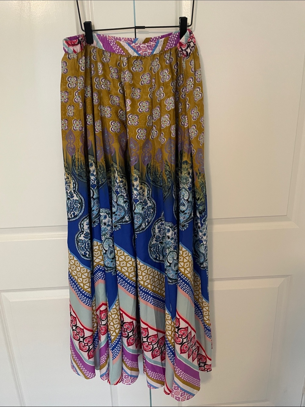 Cupio Bohemian Multi-Color Maxi Skirt XL
